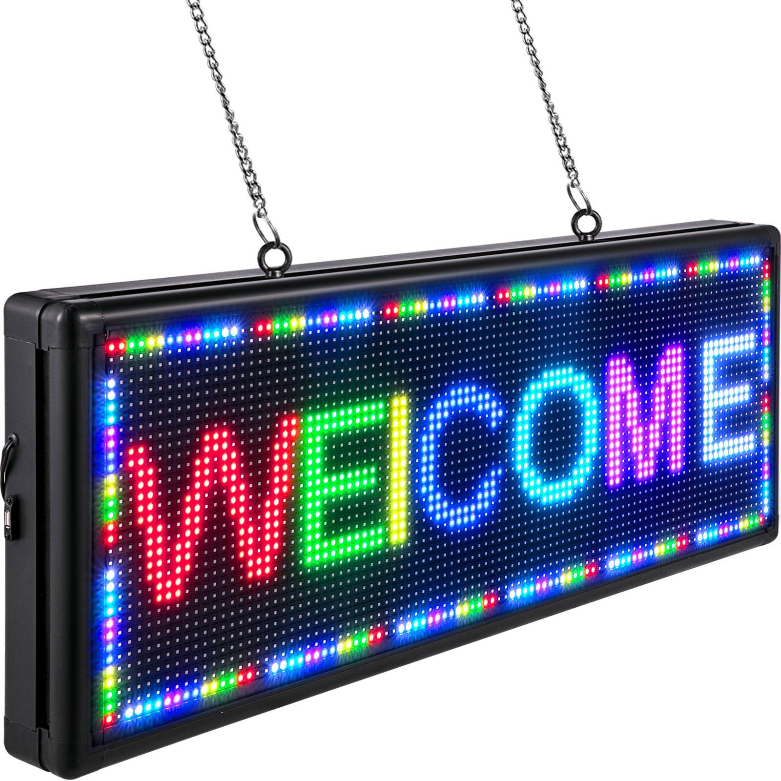40" x 8" Red Indoor LED Sign Programmable Scrolling Message Board Hanging 