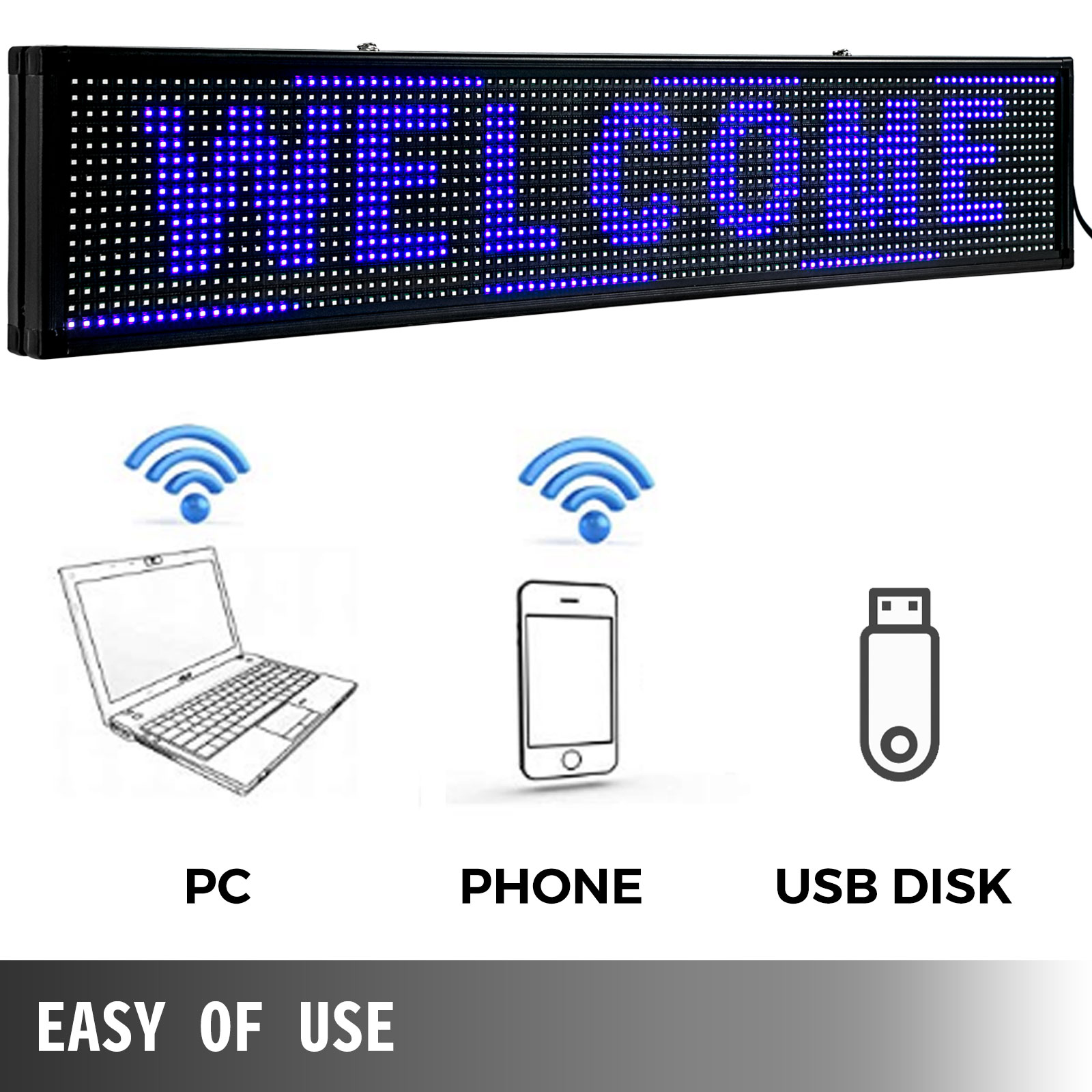 Beleuchtetes Blaues LED Schild Für USB Stecker, LED Lichtschild