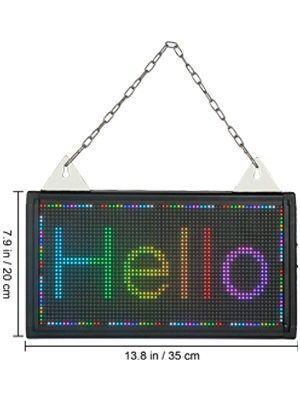 Scrolling Sign,14x8 in,Full Color