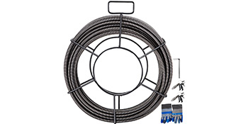 Sewer Cable, 100 Feet, 1/2 Inches