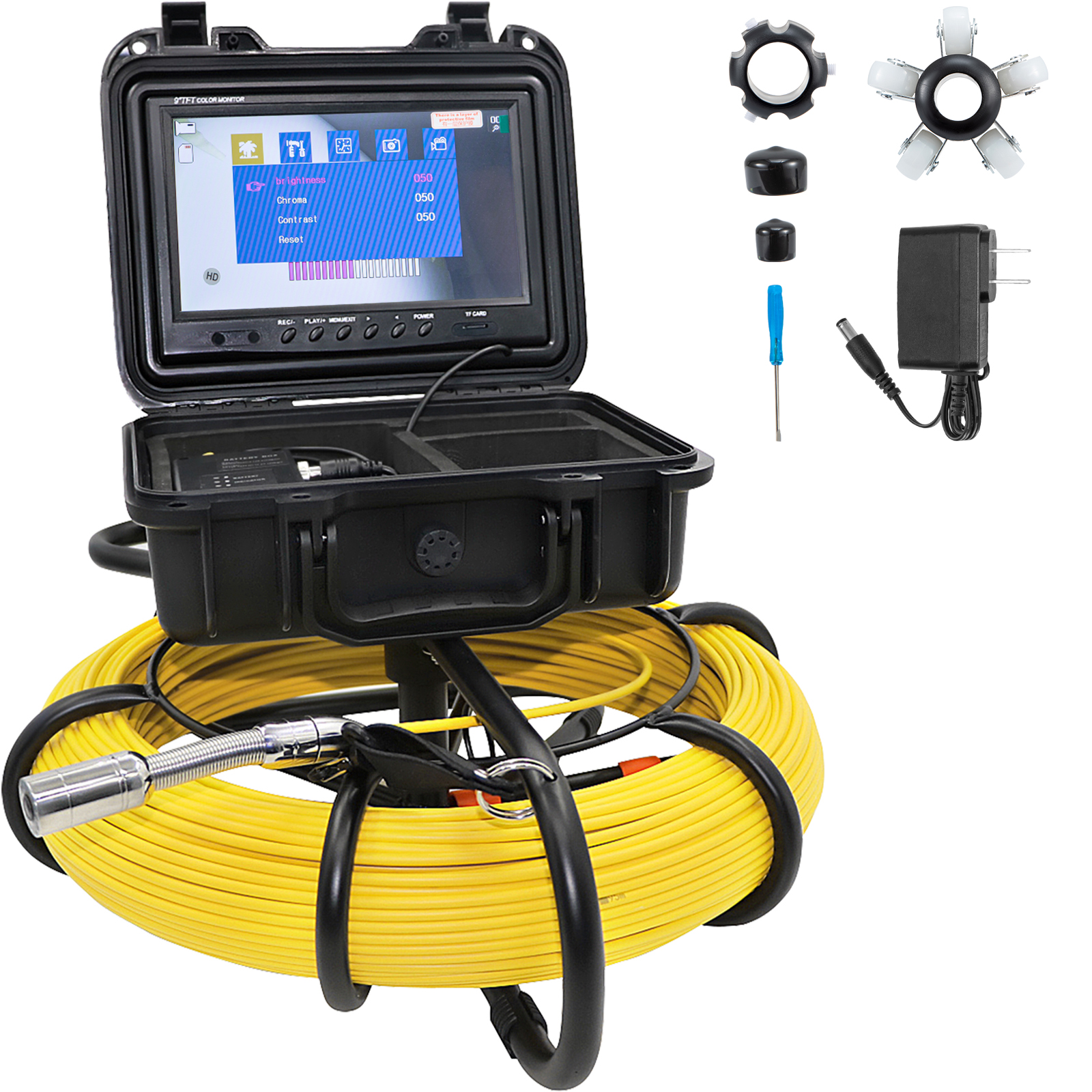 20M/30M/40M/50M Pipe Inspection Camera IP68 Drain Sewer Pipeline Industrial  Endoscope With DVR Recording Function 9 Monitor - AliExpress