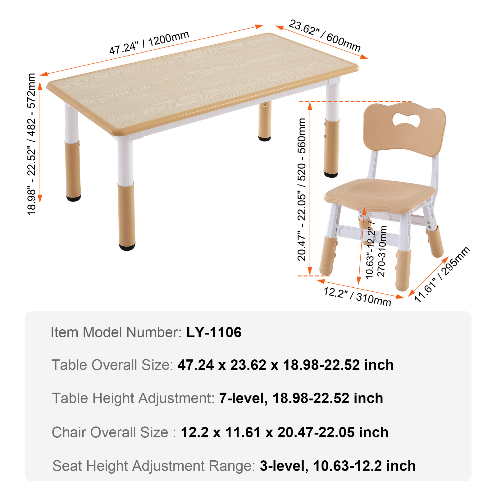 Kids Table and 2/4 Chairs/Bench Set Wooden/Toddler/Height Adjustable Craft - Picture 57 of 62