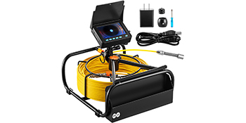 VEVOR Sewer Camera 20m/65.6ft, 4.3 in TFT LCD Monitor Screen Pipeline Inspection  Camera with DVR Function,Waterproof IP68 Pipe Camera ,6PCS LEDs Industrial  Camera with 8500MAH Lithium Battery 