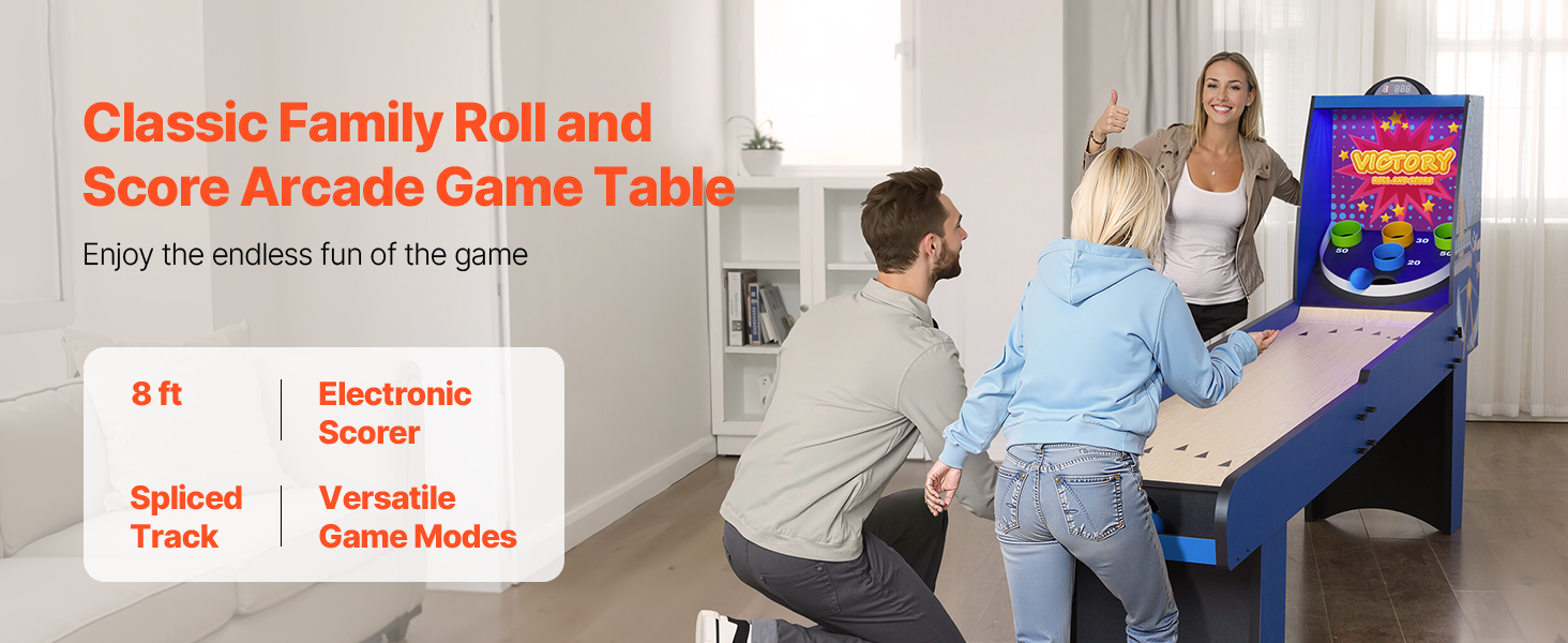 HALL OF GAMES 120 In. Roll And Score Arcade Game With Electronic Scorer