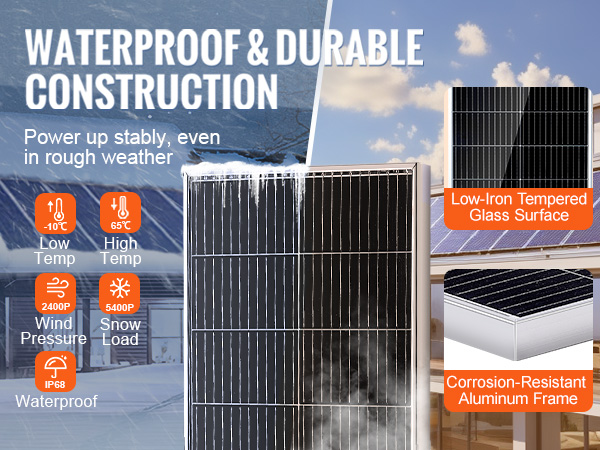 VEVOR 2 stuks 100 W zonnepaneelkit 12 V monokristallijn zonnepaneel