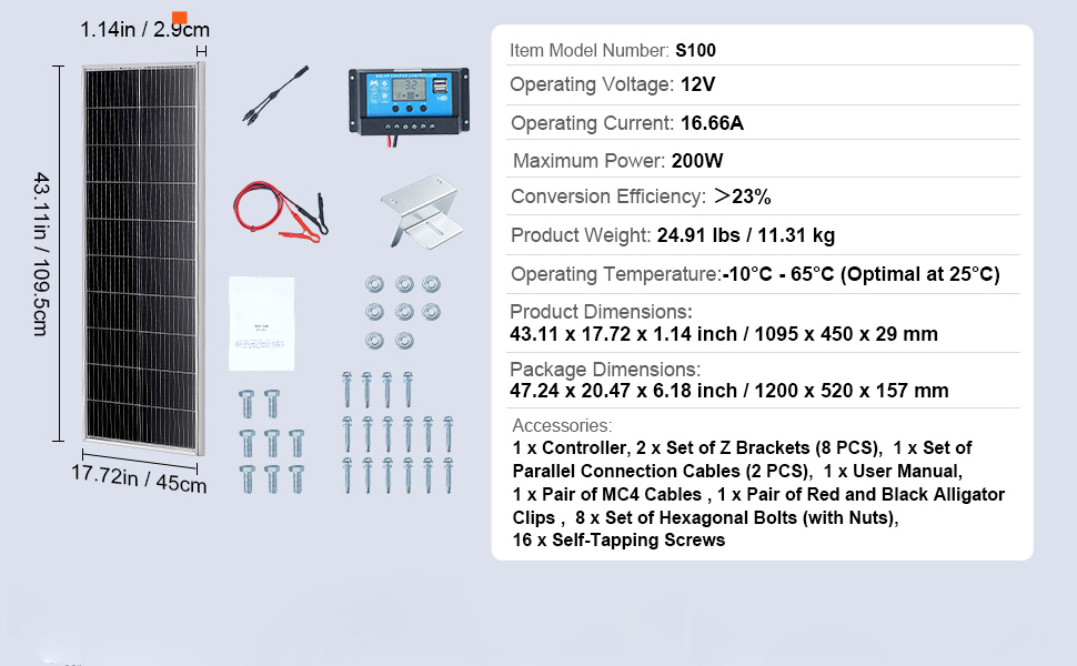 Monocrystalline Solar Panel A100 1.11w