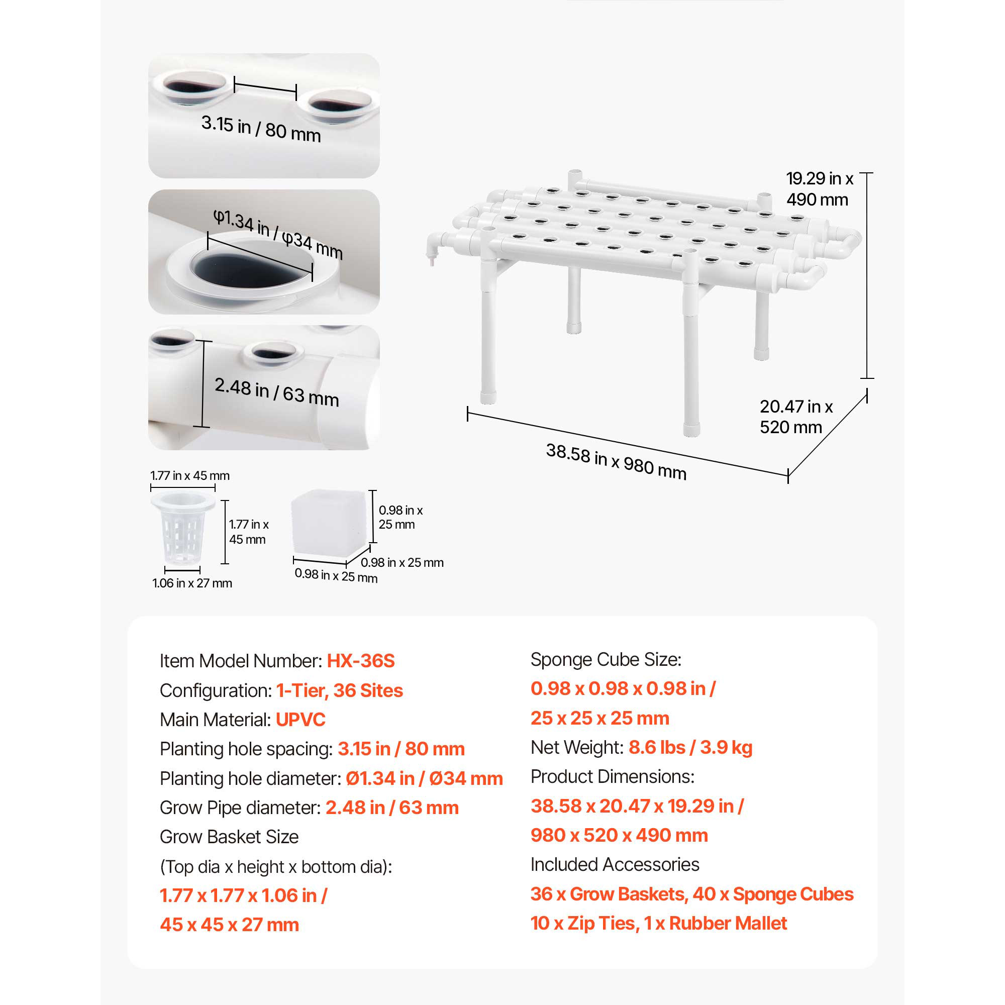 Hydroponic Site Grow Kit 36 90 108 Planting Sites 1 / 3 Layer Hydroponics System