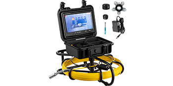 Pipe Inspection Camera, 100FT, 9-Inch LCD Monitor