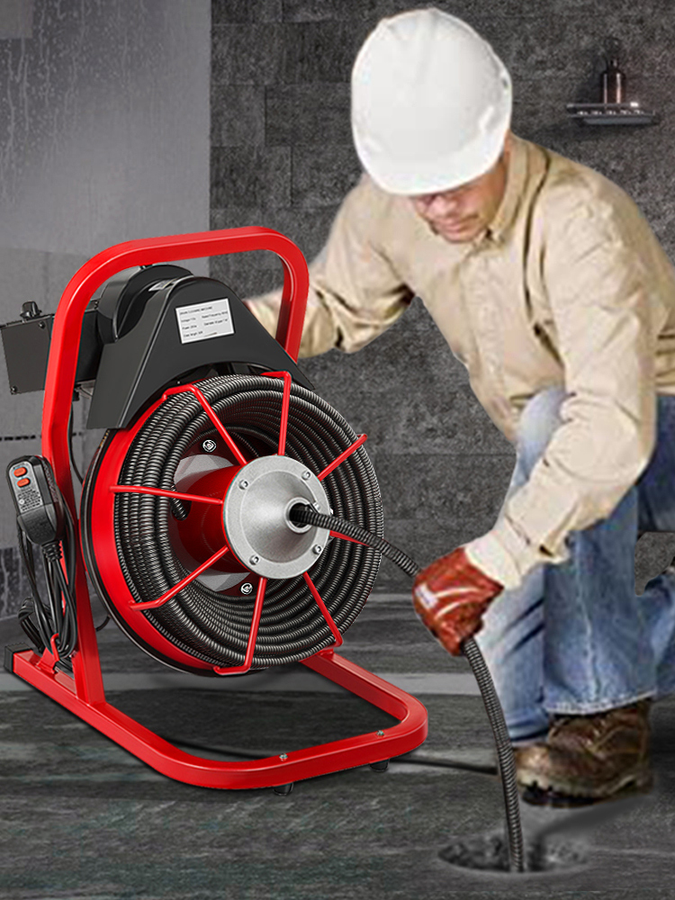 VEVOR 75FT x 1/2 Inch Drain Cleaning Machine, 370W Electric Drain Auger