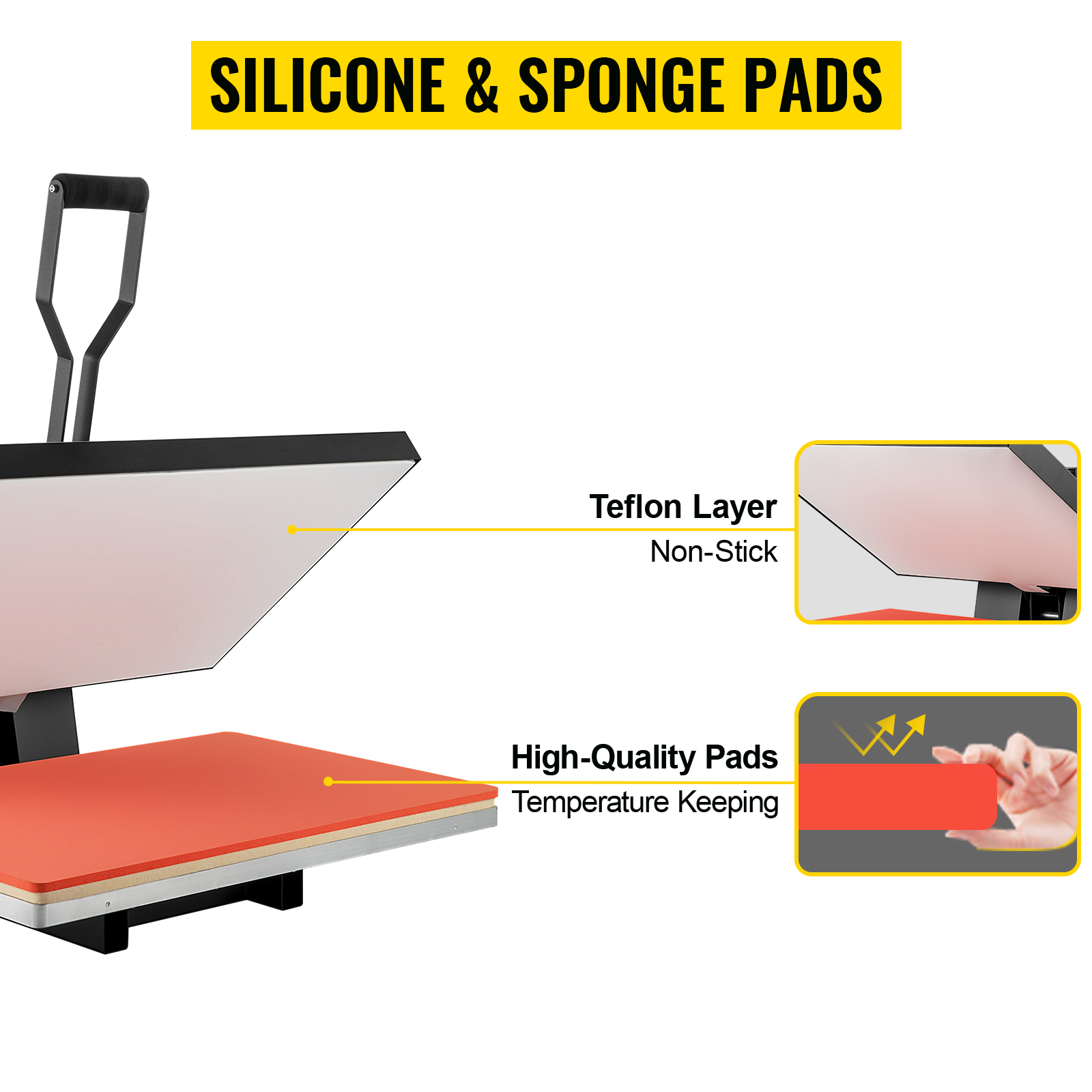 Free Shipping 16x24 High Temp Silicone Rubber Pad for Flat Heat Press  Machine Silicone Pad