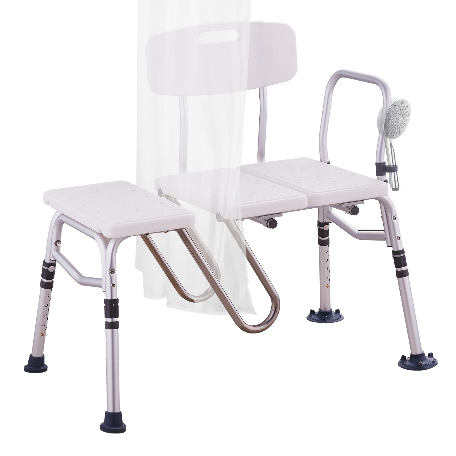 VEVOR Tub Transfer Bench Bathtub Shower Seat Height Adjustable300-500LBS