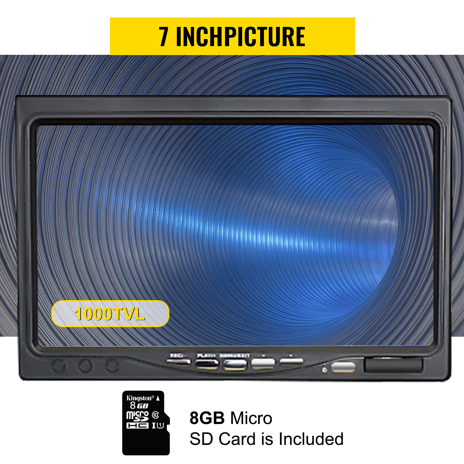 Vodotesná kamera s LED svetlami pre tmavé prostredie potrubí