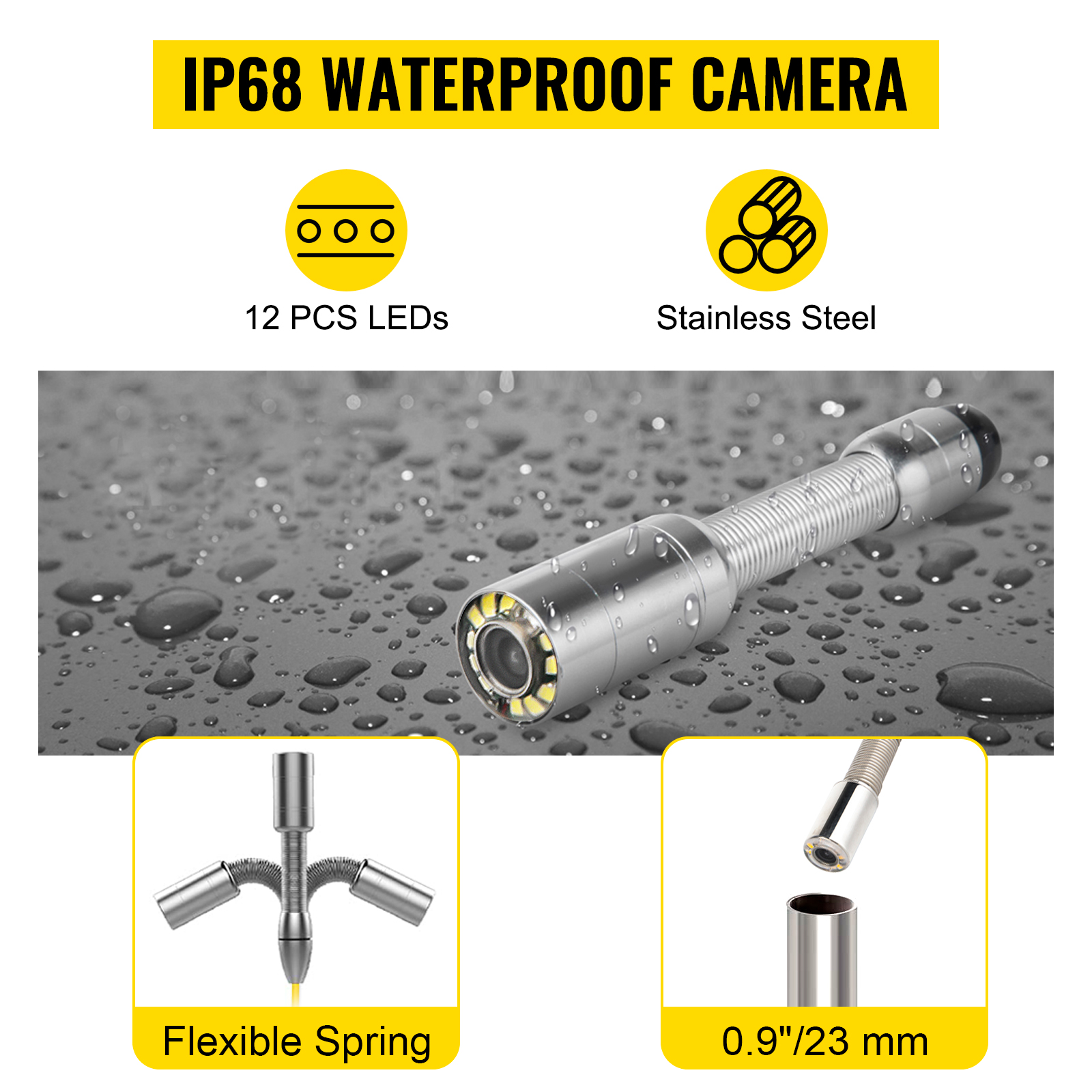 Dlhý inšpekčný kábel navinutý na navijaku