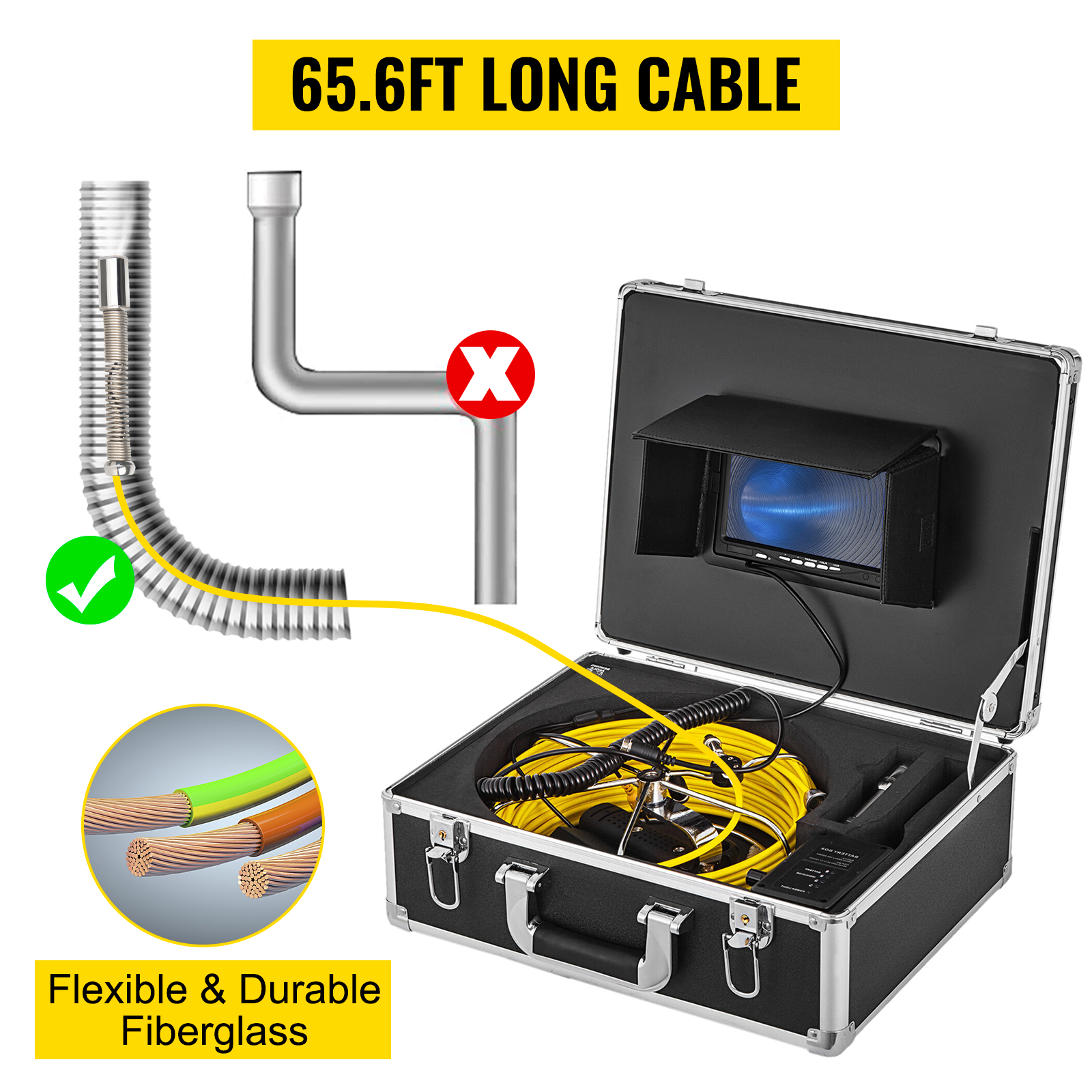 Nabíjateľná batéria pre kamerový systém na potrubia