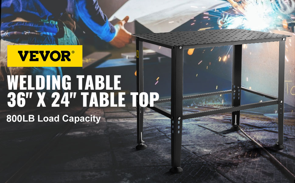 Welding Table,Non-slip Foot Pads,800LBS