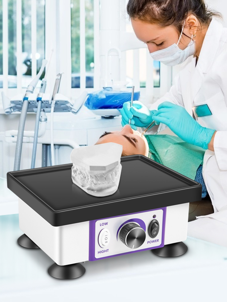 Vibratore Dentale Quadrato 120W - 2 Marce Regolabili, Per Laboratori Odontotecnici, Carico Max 2 Kg