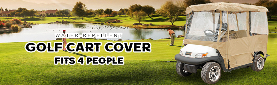 VEVOR Golf Cart Enclosure, 4-Person Golf Cart Cover, 4-Sided