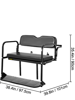 VEVOR Golf Cart Rear Seat, Club Car Rear Seat Compatible with EZGO TXT ...