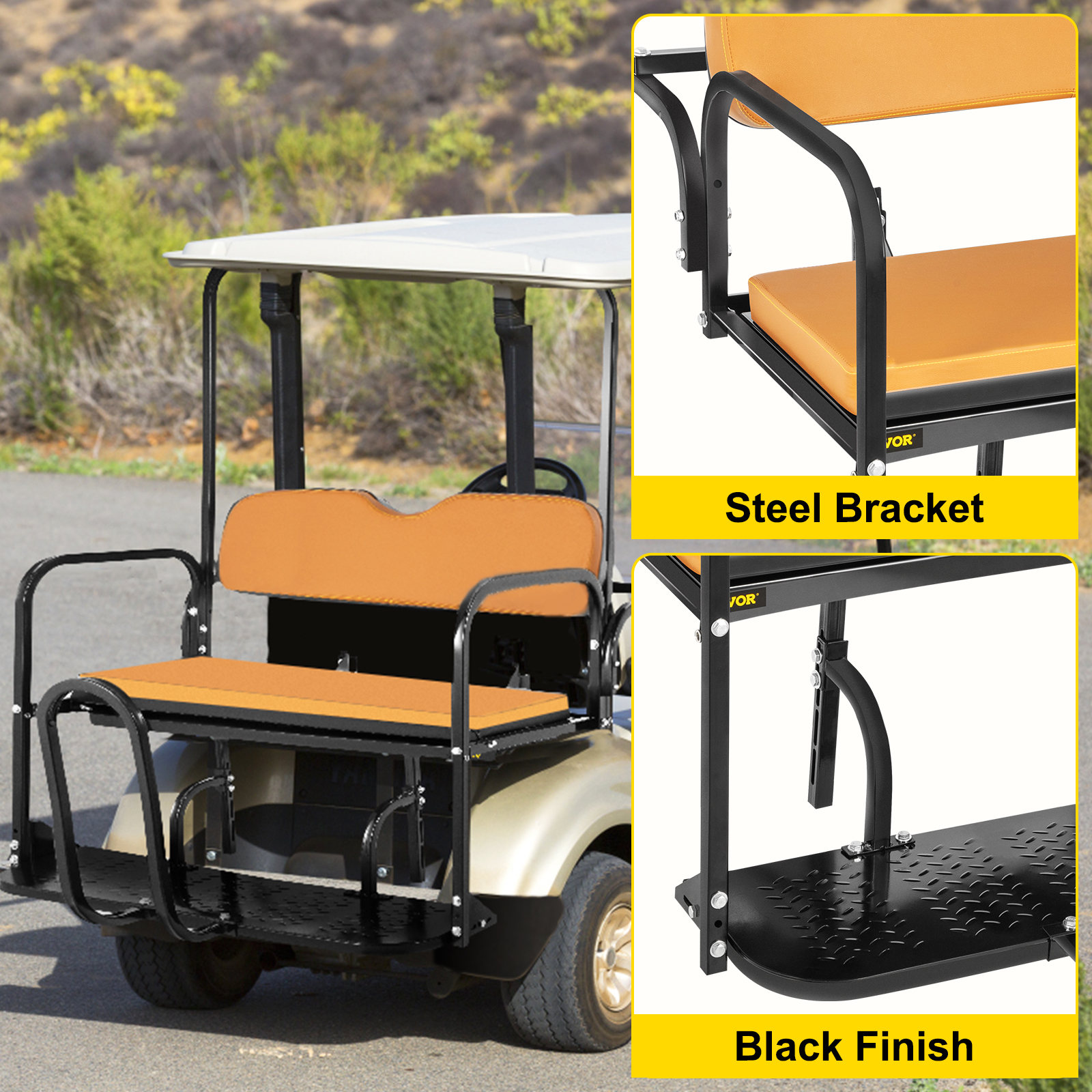 VEVOR Golf Cart Rear Seat, Club Car Rear Seat for Club Car Precedent