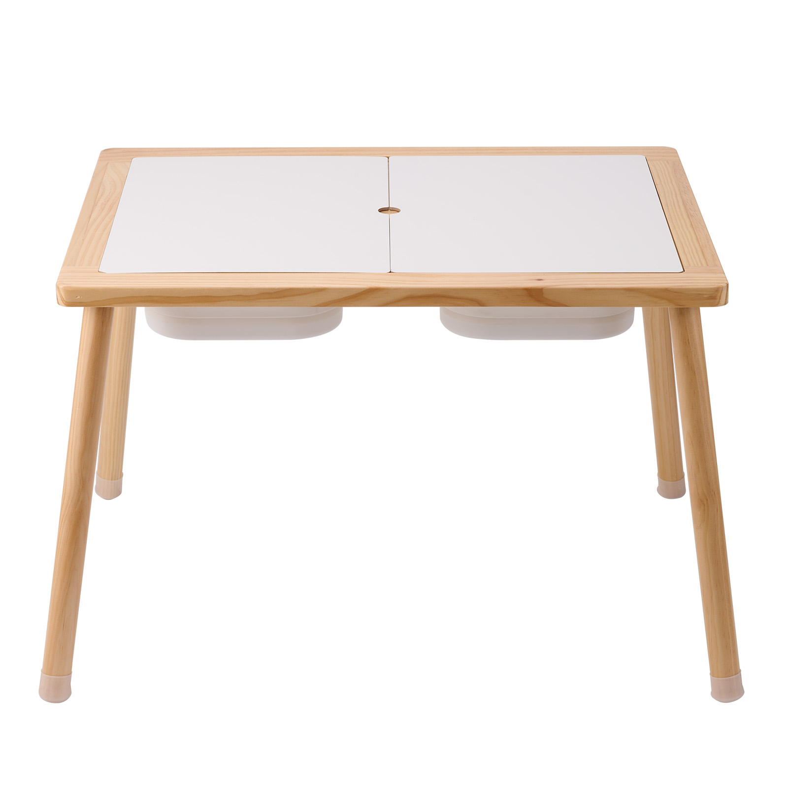 Uimoso Kids Sensory Table Indoor Wooden Play Sand Water Table w/ Double-Sided - Picture 11 of 49