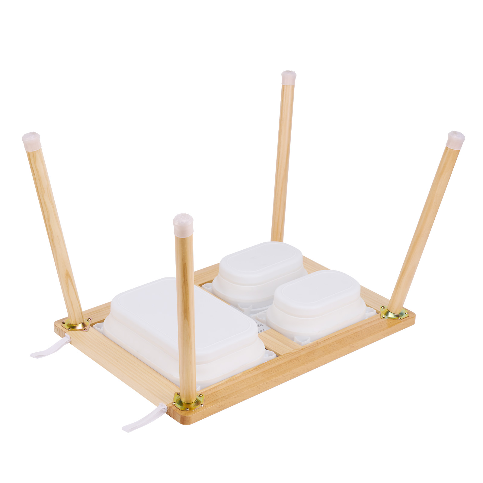 Uimoso Kids Sensory Table Indoor Wooden Play Sand Water Table w/ Double-Sided - Picture 49 of 49