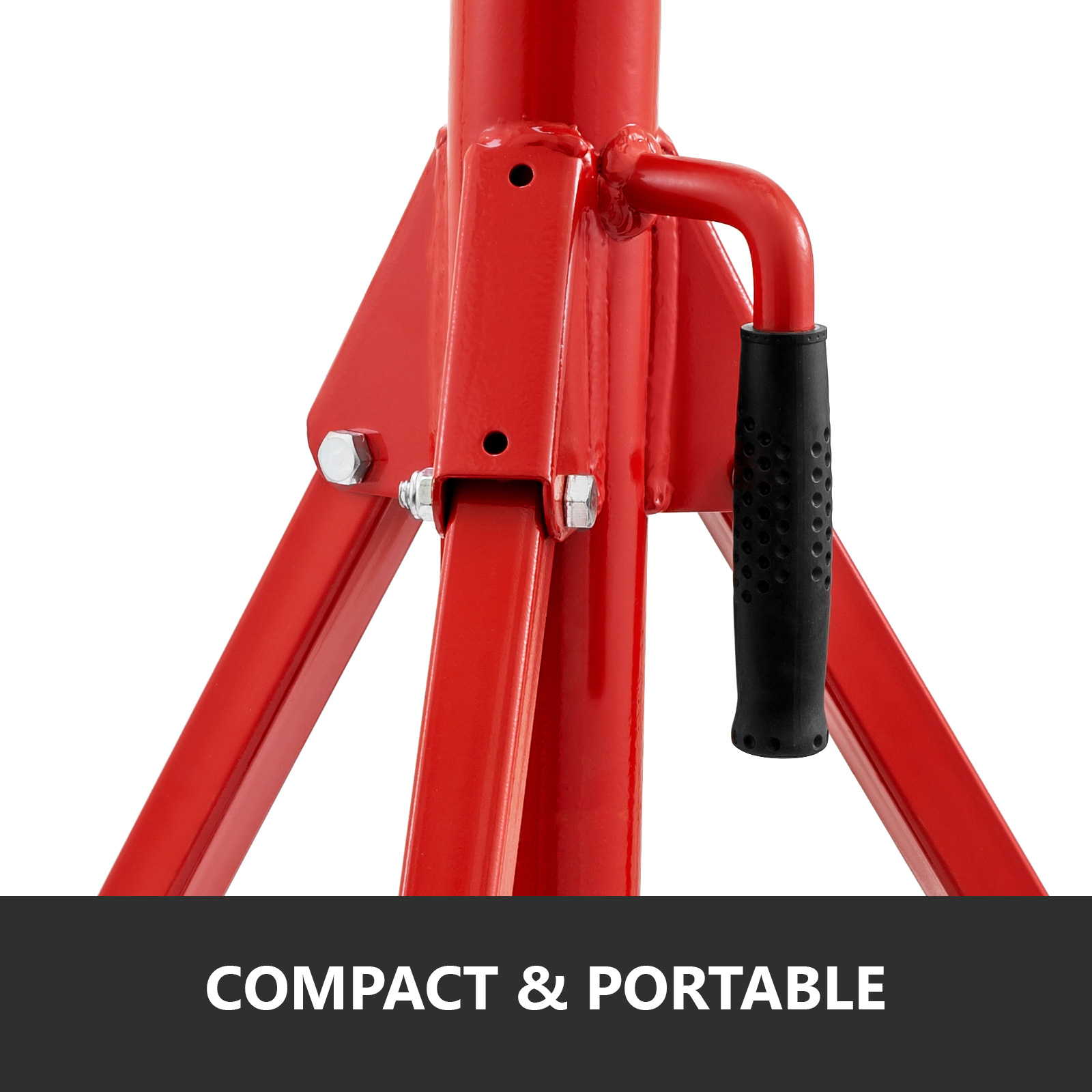 VEVOR V Head Pipe Stand 1/8"-12" Capacity, Adjustable Height 24"-42", Pipe Jack Stands 2500 lb. Load Capacity, Portable Folding Pipe Stands, Carbon Steel Body More Durable