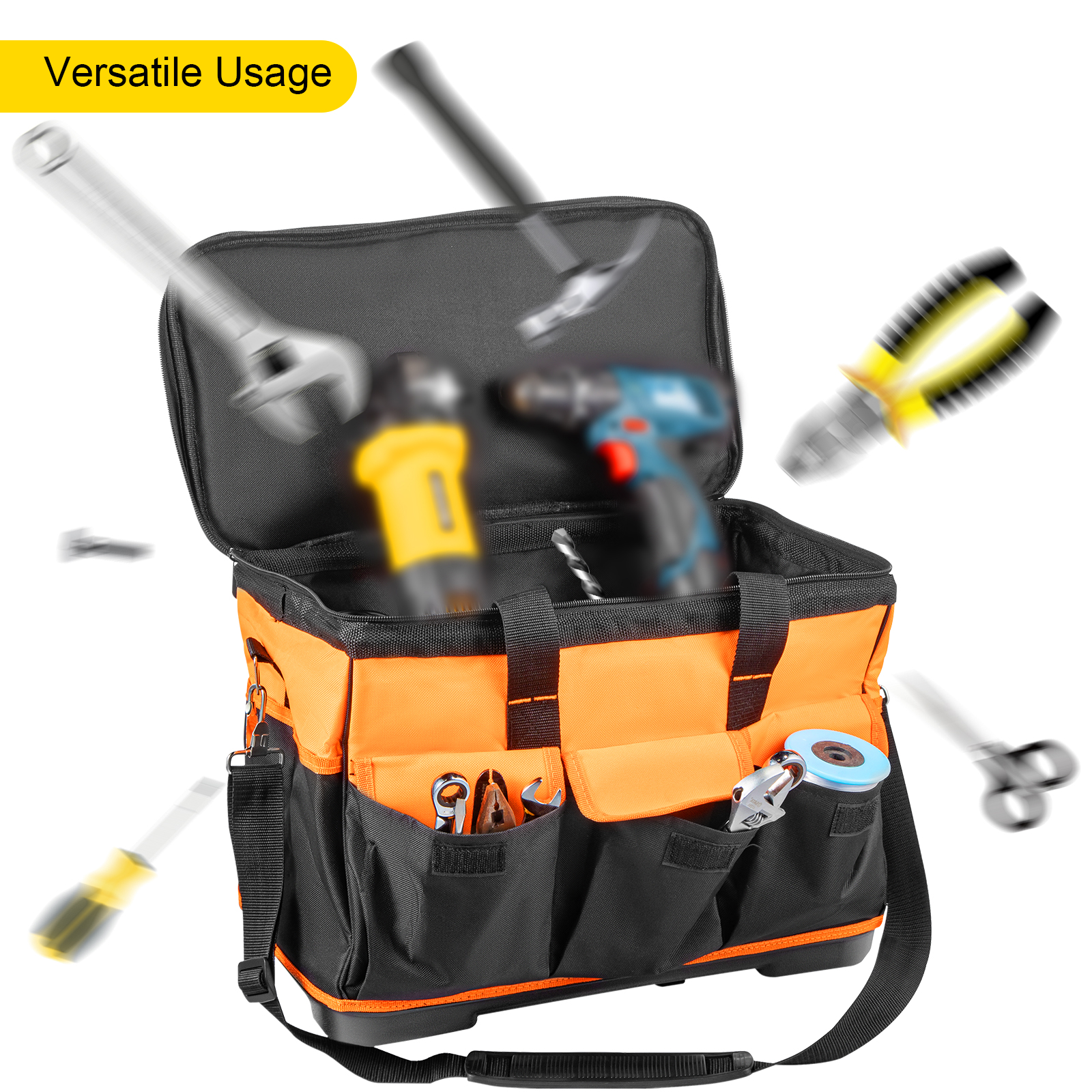 Bolsa de herramientas con ruedas resistente para herramientas (amarillo) :  Herramientas y Mejoras del Hogar 