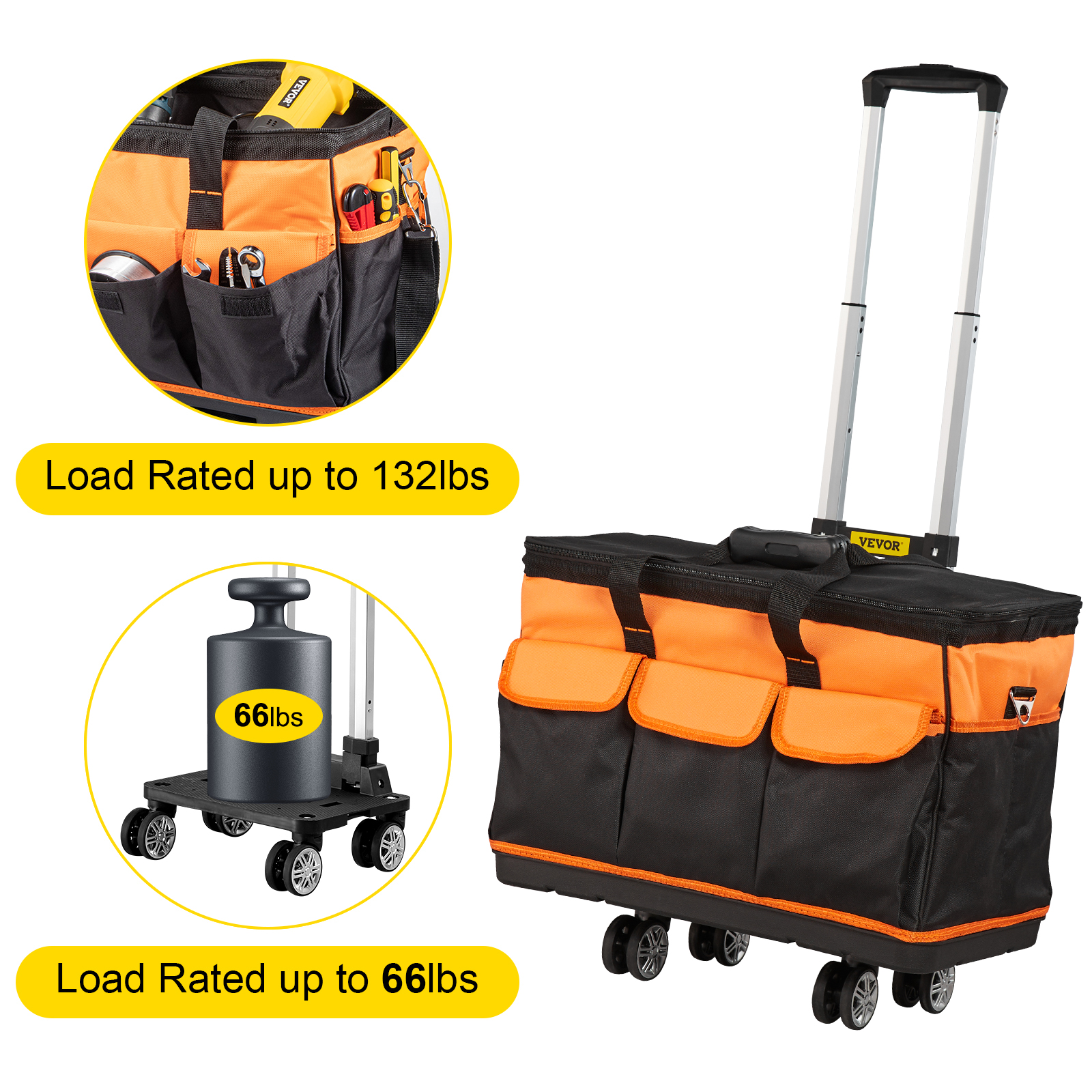 Valise à roulettes + support + séparateurs boîte à outils boîte à outils