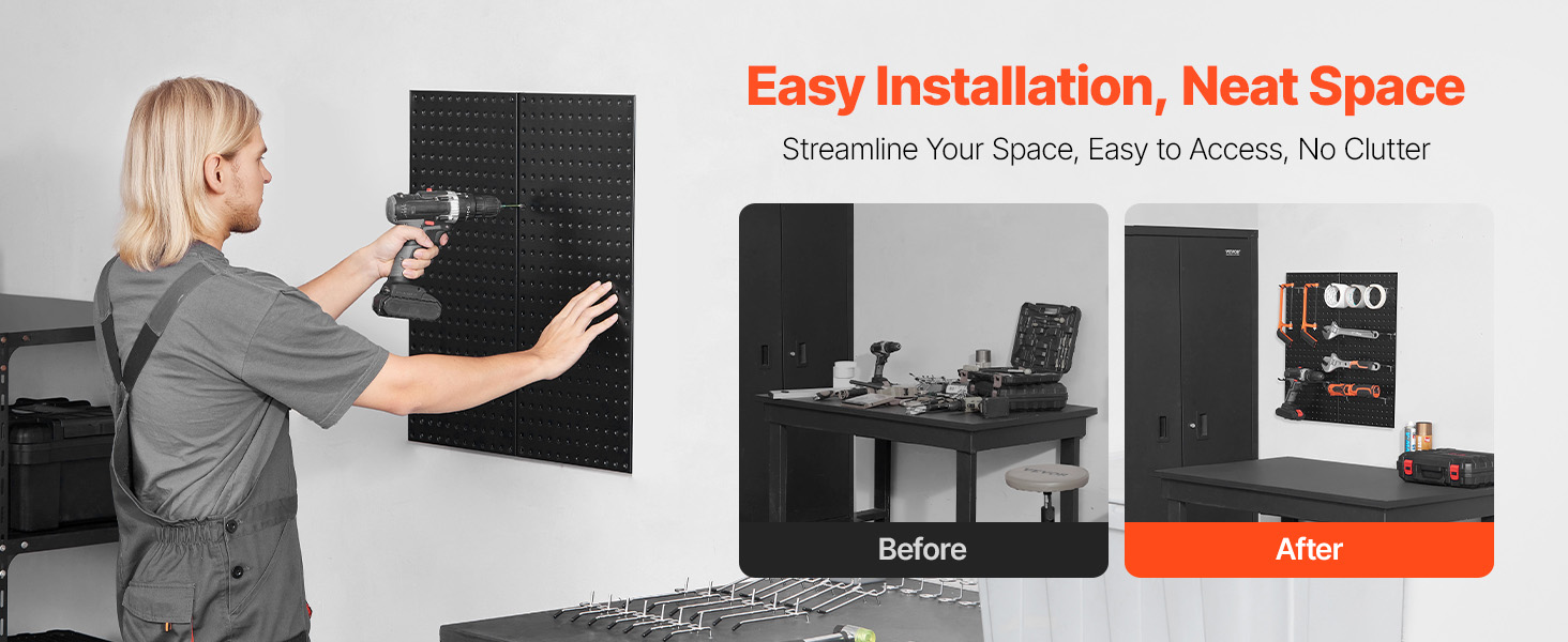 easy installation pegboard