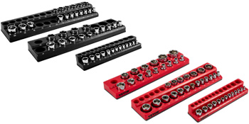 magnetic socket organizer,6pcs,red black