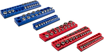 magnetic socket organizer,6pcs,red blue