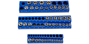 VEVOR Magnetic Socket Organizer Socket Holder 3 pcs 1/2, 3/8, 1/4-in Metric Blue