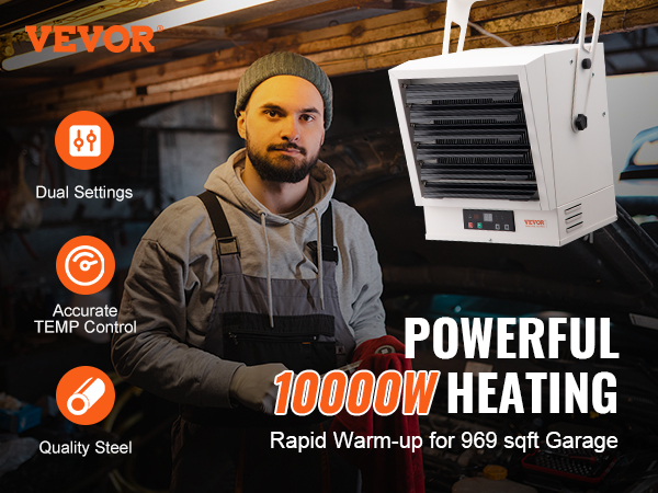 Best 10000 Watt Electric Garage Heater www.vevor.ca