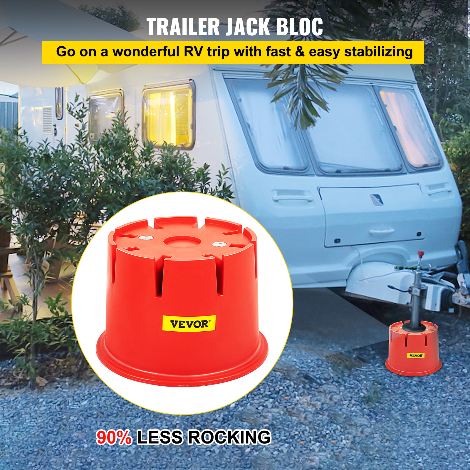 VEVOR TRAILER JACK Block Trailer Stabilizer with 6Pack HDPE RV Block £166.68 PicClick UK