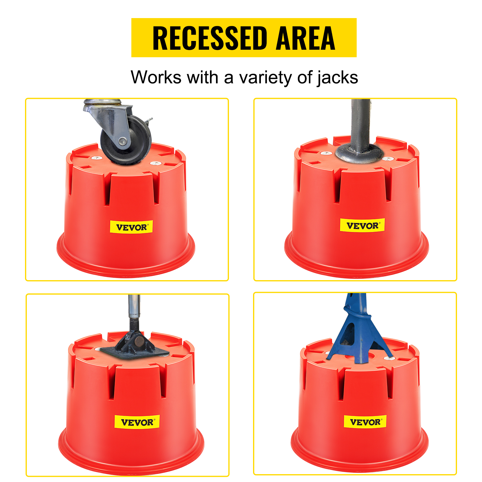 VEVOR Trailer Jack Block with 6500 Capacity, 6Pack HDPE RV