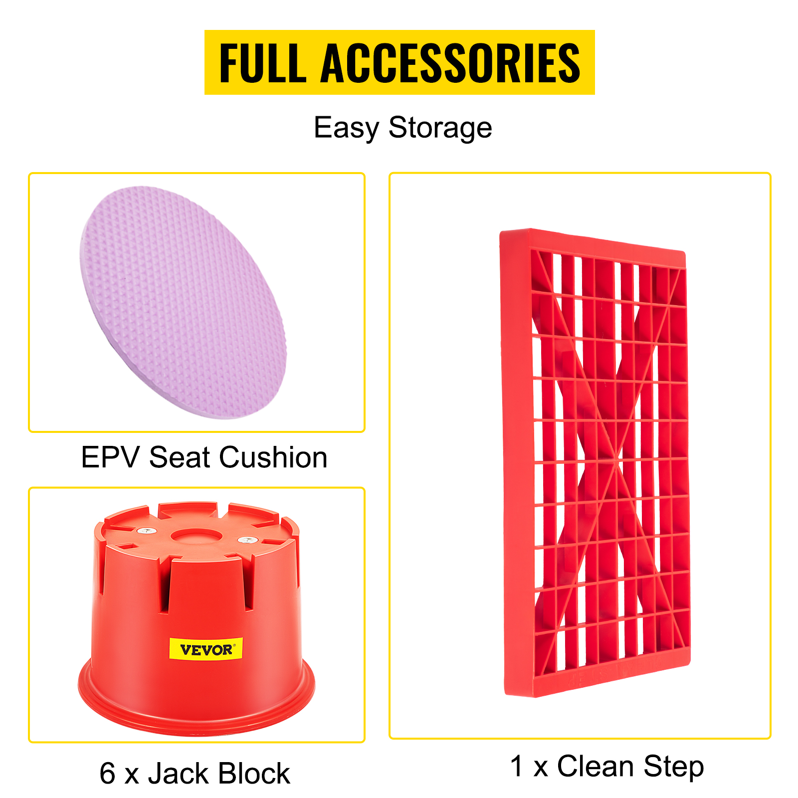 VEVOR Trailer Jack Block Trailer Stabilizer 6PC HDPE RV Block with EPV Cushion VEVOR CA