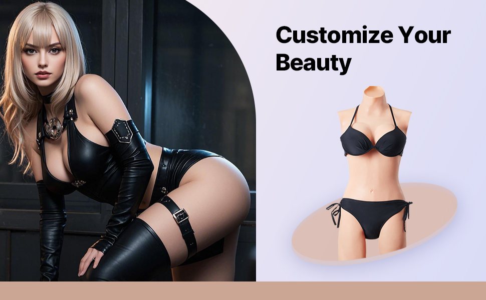 D Cup Silicone Breast Forms Full Bodysuit