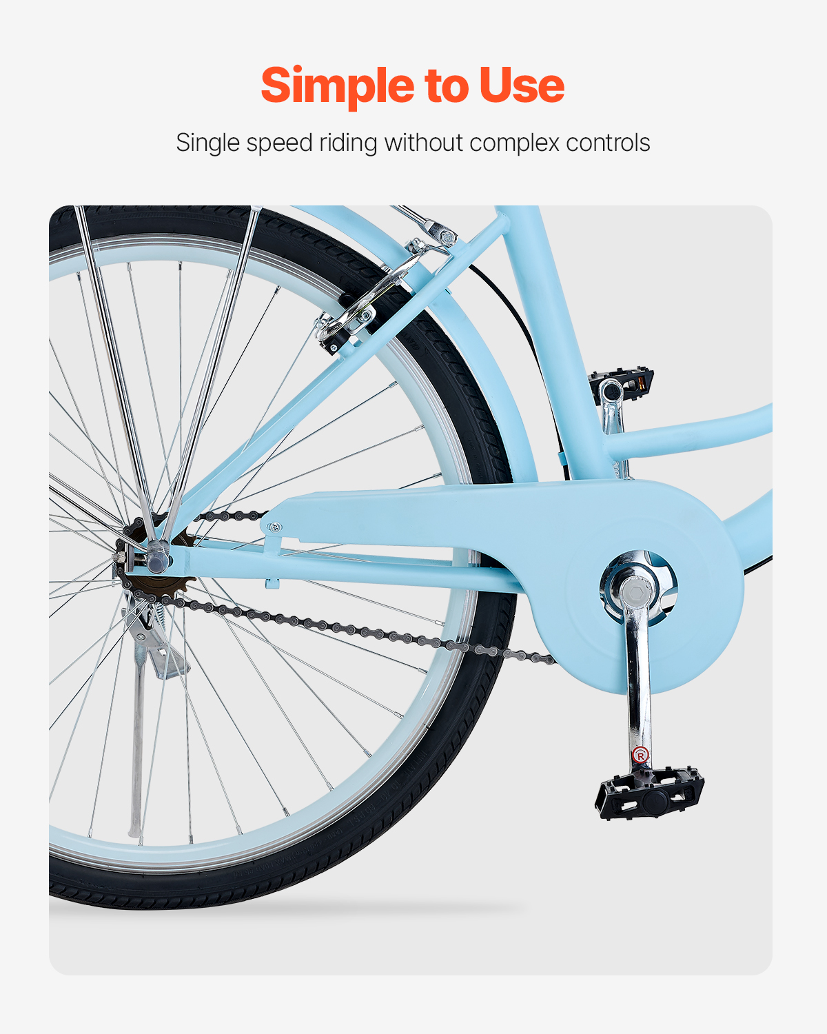 26/24in Beach Cruiser Bike 7/1-Speed City Bicycle with Basket for Women Ladies - Picture 64 of 72