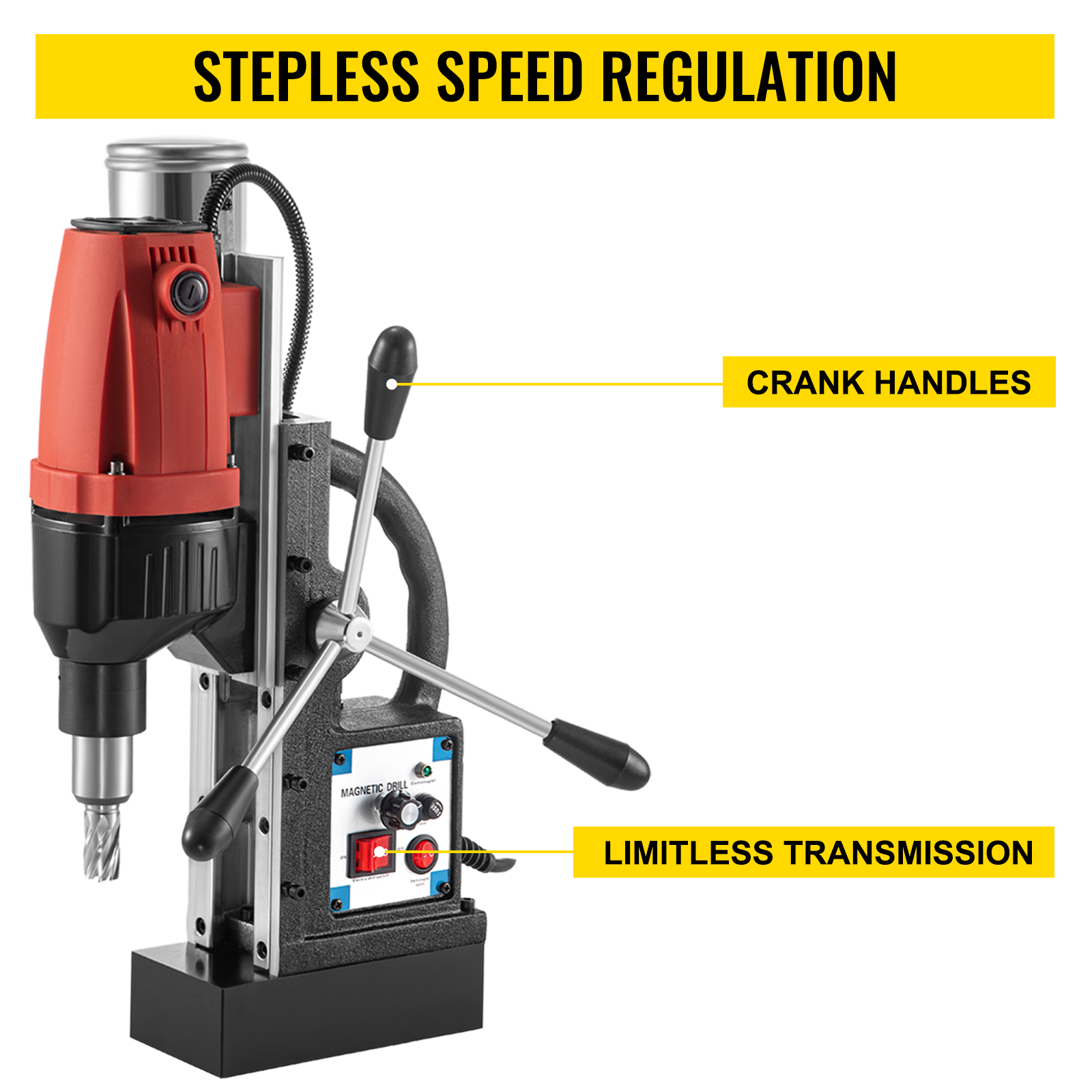 Vevor Drill 2" Depth 1.37" Dia Mag Drill 980w Boring Tool