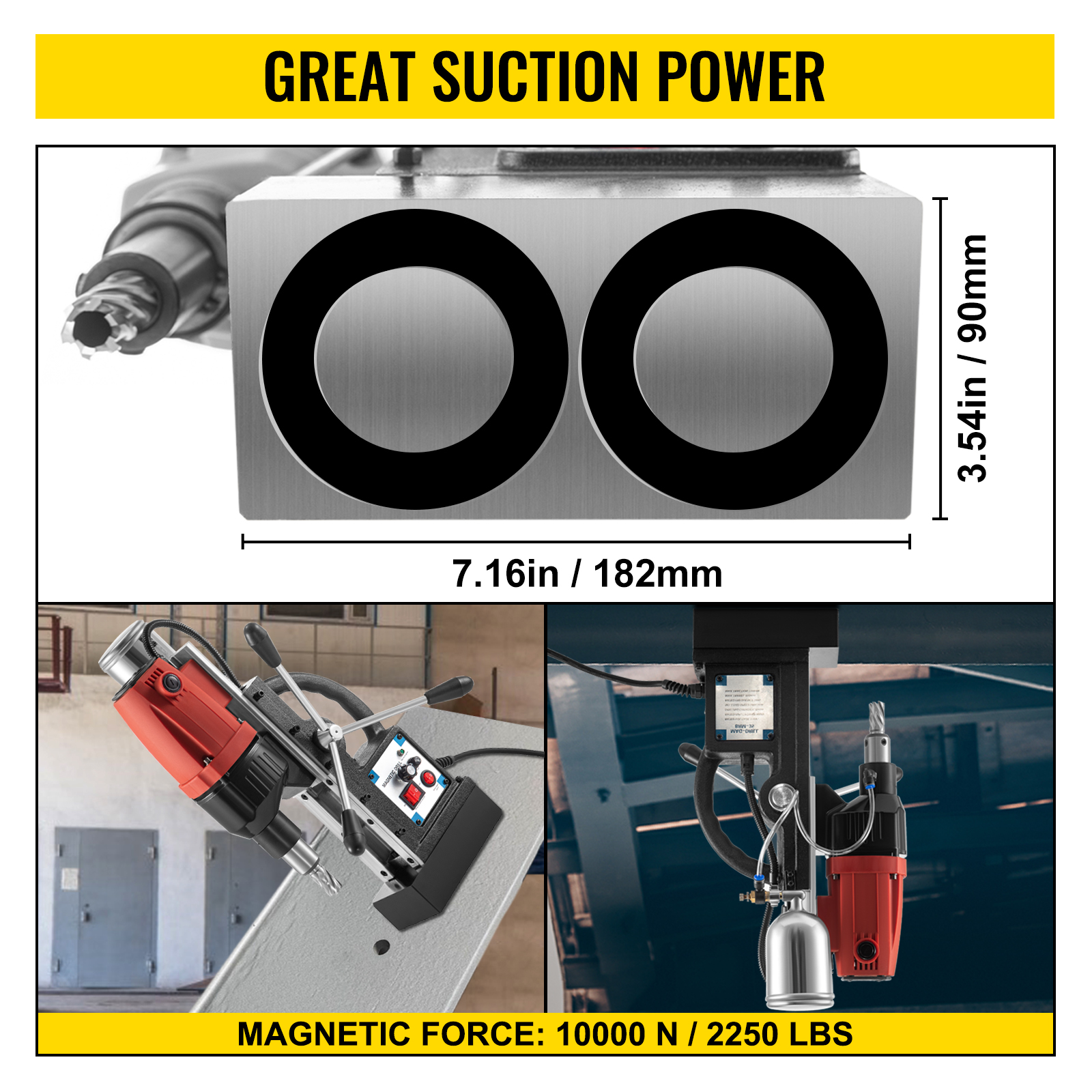 VEVOR Drill, 0680RPM Stepless Speed Drill Press, 2" Depth 1.37" Dia