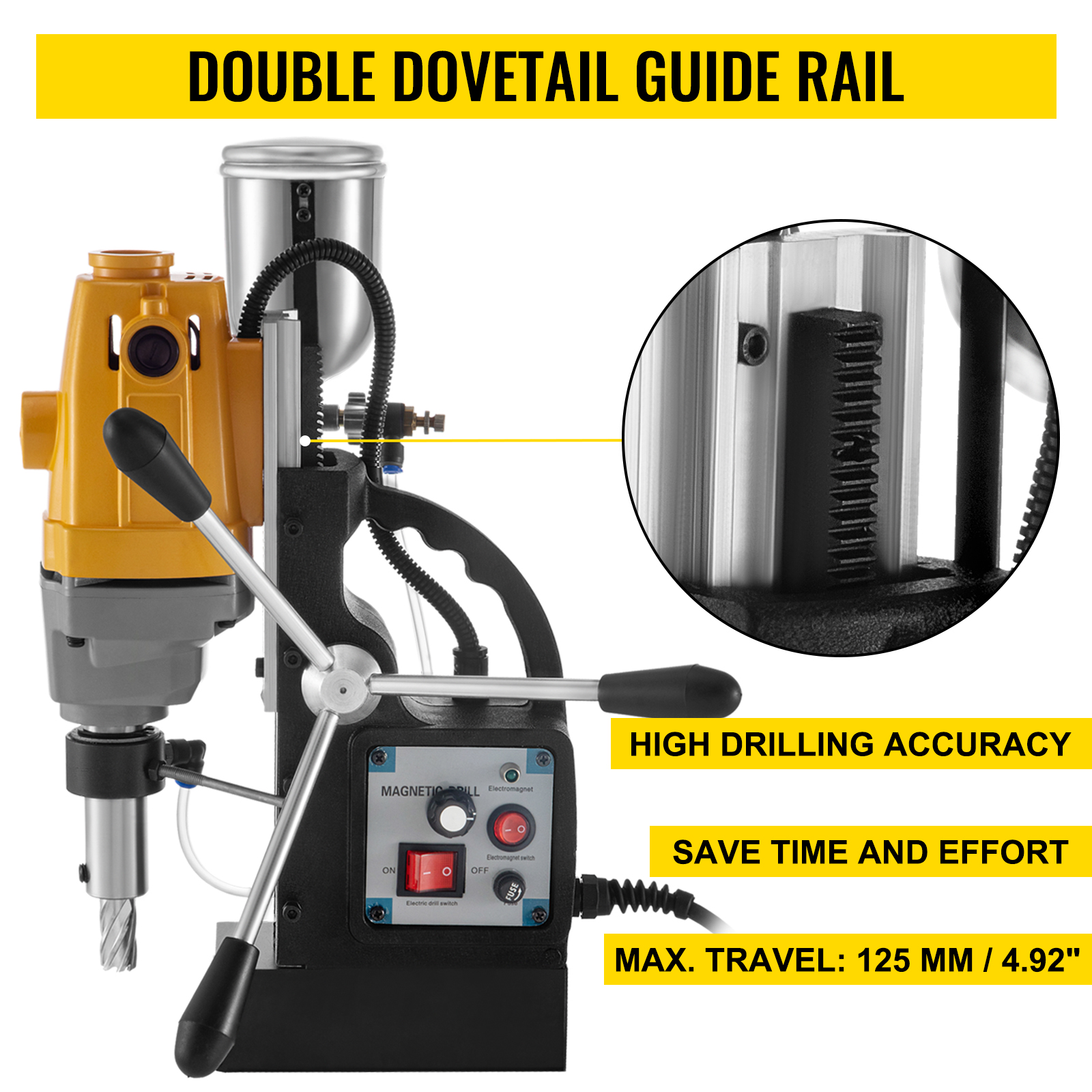 VEVOR Mag Drill, 550RPM Noload Speed Drill Press, 2.16