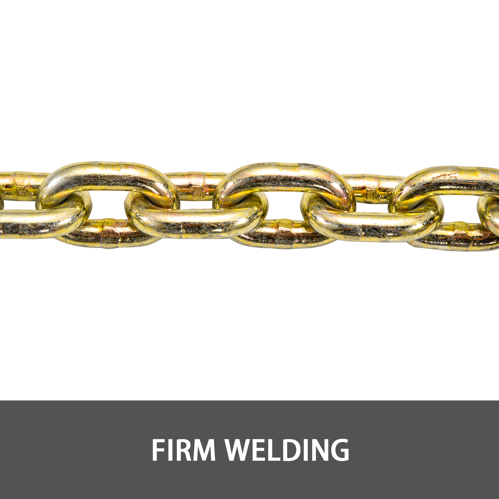 VEVOR 2 Pack G70 Towing Chain 3/8Inchx20ft (10mmx6m) Heavy Duty Chain with Safety Grab Hooks