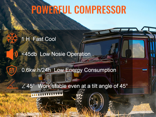 Puluomis Kompressor Kühlbox 35L mit Rollen