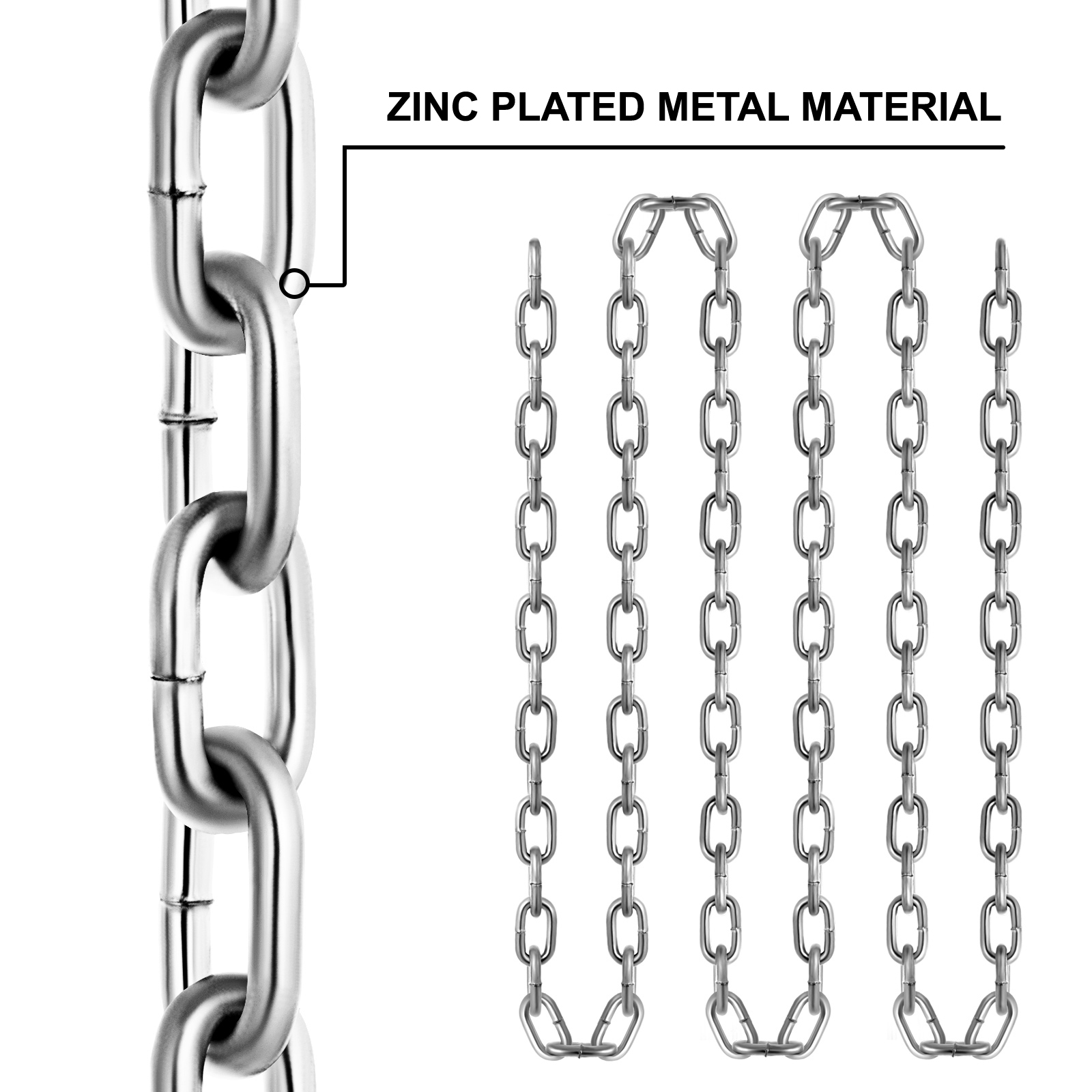 3/16" x 50' G30 Proof Coil Chain Zinc Plated Anti-corrosion Proof Coil Chain 