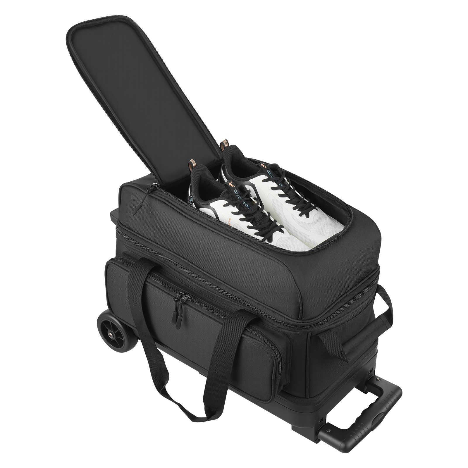Uimoso Bowling Bag with Wheels for 2/3 Balls and Separate Shoe Storage