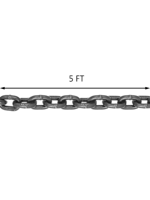 6FT Chain Sling 5/16 in x 6 ft Double Leg with Grab Hooks Sling Chain 3T Capacity Double Leg Chain Sling Grade80 (0.31In x 6Ft Double Leg Sling)