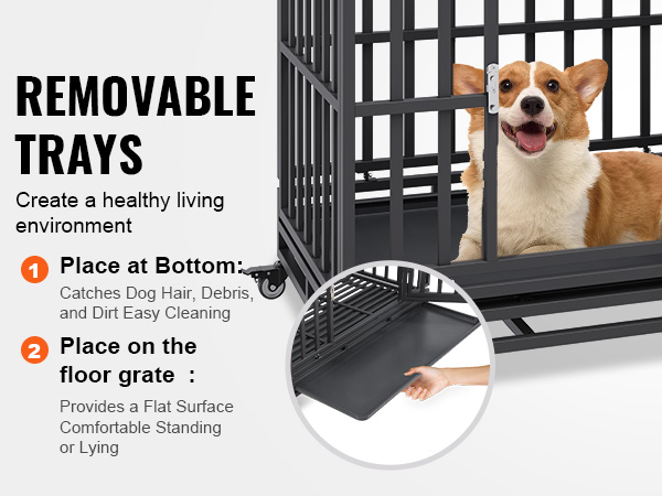 Photo inspiration: Picture Idea: Vevor 47 Inch Heavy Duty Dog Crate Indestructible Dog Crate