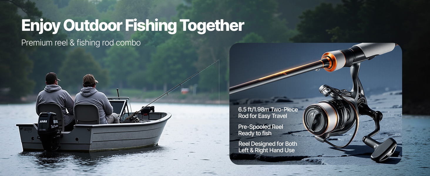 6.5 ft Fishing Rod and Reel Combo IM6 Fiberglass & Carbon Fiber Spinning 2 Piece | eBay 6.5 ft Fishing Rod and Reel Combo IM6 Fiberglass & Carbon Fiber Spinning 2 Piece | eBay