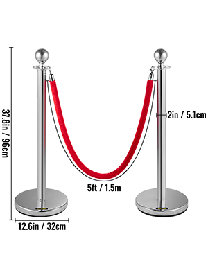 1 X SILVER QUEUE BARRIER POSTS STANDS SECURITY FABRIC DIVIDER STEEL SET 