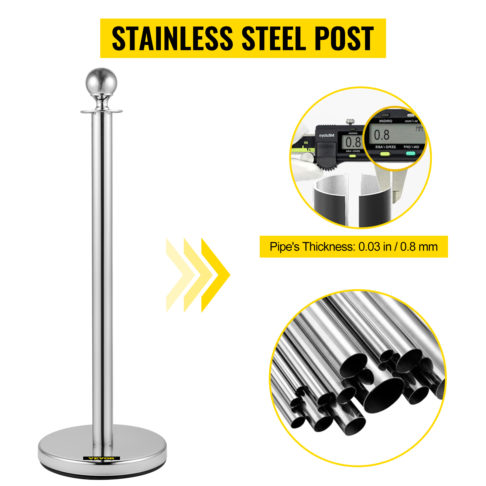 SILVER QUEUE CONTROL BARRIER POSTS STAND SECURITY STANCHION DIVIDER STEEL SET 